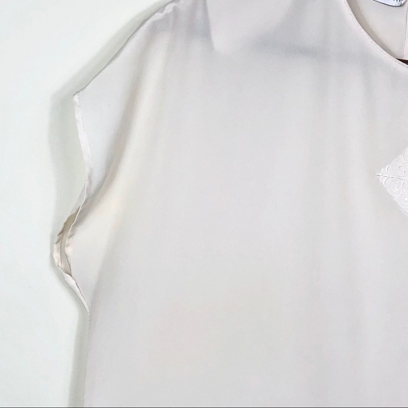 David Benjamin Embroidered Detail Vintage lightweight cream Blouse - Picture 8 of 8